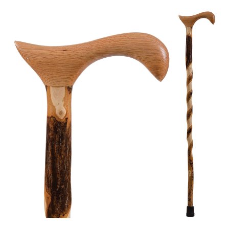 Mabis Healthcare T-Handle Cane Brazos™ Twisted Wood 34 Inch Height Wood Grain - Each - 502-3000-0087-EA