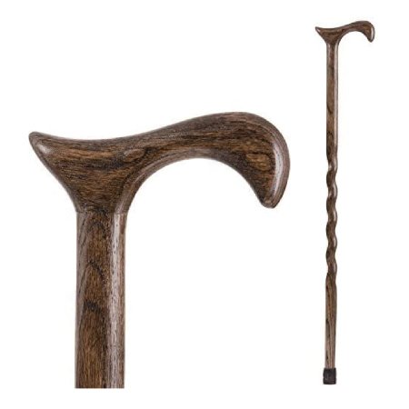 Mabis Healthcare T-Handle Cane Brazos™ Twisted Wood 37 Inch Height Wood Grain - Each - 502-3000-0047-EA