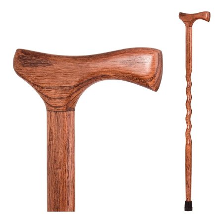 Mabis Healthcare Walking Stick Brazos™ Twisted Wood 34 Inch Height Natural Hardwood - Each - 502-3000-0324-EA