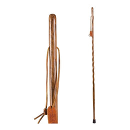 Mabis Healthcare Walking Stick Brazos™ Twisted Backpacker Wood 58 Inch Height Brown Oak - Each - 602-3000-1014-EA