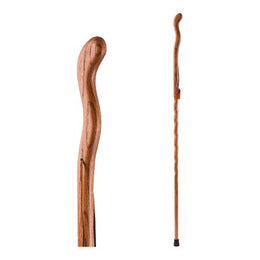 Mabis Healthcare Walking Stick Brazos™ Twisted Fitness Walker Wood 48 Inch Height Tan - Each - 602-3000-1089-EA