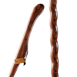 Mabis Healthcare Walking Stick Brazos™ Twisted HitchHiker Wood 48 Inch Height Red - Each - 602-3000-1106-EA