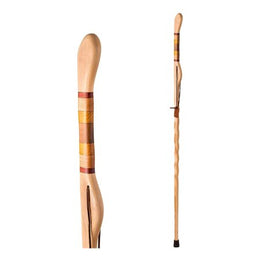 Mabis Healthcare Walking Stick Brazos™ Twisted Safari Wood 58 Inch Height Hickory - Each - 602-3000-1143-EA