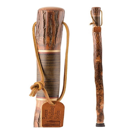 Mabis Healthcare Walking Stick Brazos™ Free Form Wood 58 Inch Height Safari - Each - 602-3000-1171-EA