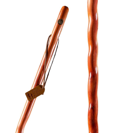 Mabis Healthcare Walking Stick Brazos™ Twisted Wood 58 Inch Height Aromatic Cedar - Each - 602-3000-1253-EA