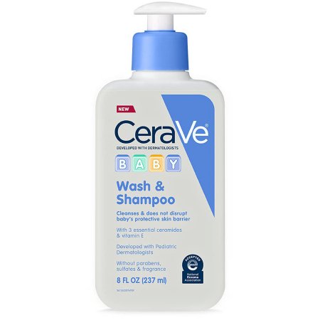 Loreal USA Baby Shampoo and Body Wash CeraVe® 8 oz. Pump Bottle Unscented - Each - 60600056019-EA
