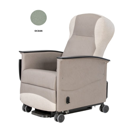 Champion Manufacturing Manual Recliner Alo 620 Ocean Vinyl Thermoplastic Casters - Each - Q-07293-1-EA