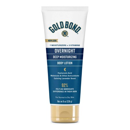 Sanofi Hand and Body Moisturizer Gold Bond® Overnight 8 oz. Tube Lavender Scent Lotion - Each - 04116704235-EA