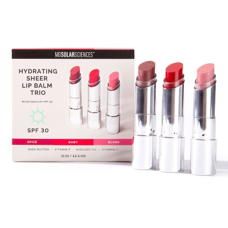 MDSolarSciences Tinted Lip Balm Set with Sunscreen MDSolarsciences™ Lip Trio SPF 30 0.45 oz. Tube - Case of 48 - 4000106-CS
