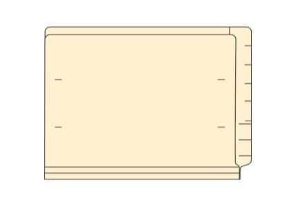 Precision Dynamics Folder Barkley™ End Tab manila - Case of 500 - ETF236B-CS