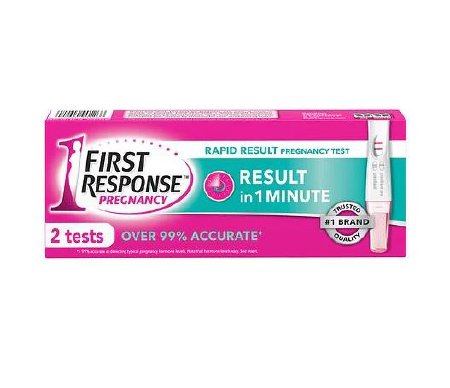 Church and Dwight Reproductive Health Test Kit First Response® Fertility Test / Home Test Device hCG Pregnancy Test Urine Sample 2 Tests CLIA Waived - Box of 1 - 02260090126-BX