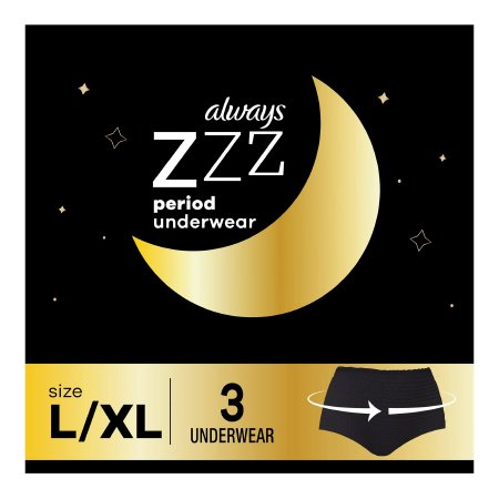 Procter & Gamble Period Underwear Always® ZZZ Overnight Heavy Absorbency - Box of 3 - 03700081781-BX