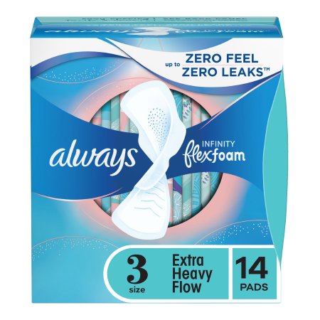 Procter & Gamble Feminine Pad Always® Infinity FlexFoam Extra Heavy Flow WIth Wings Heavy Absorbency - Box of 14 - 03700089909-BX