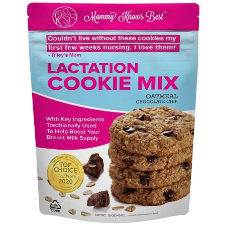 Intrinsic Brands Inc Oral Supplement Mommy Knows Best Lactation Cookie Mix Oatmeal Chocolate Chip Flavor Powder 16 oz. Pouch - Bag of 1 - MKB-CM-OCC-16OZ-BG