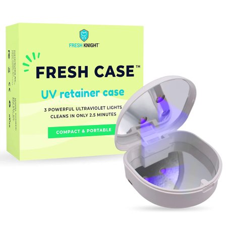 Intrinsic Brands Inc Retainer / Mouth Guard Case Fresh Knight For Retainers, Mouth Guards, Dentures - Case of 100 - FK-UVRC-W-CS