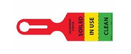 Precision Dynamics Equipment Tag Ident-Alert® Soiled, In use, Clean Green, Red, Yellow 2-1/2 X 8-1/2 Inch 1000 per Case - Roll of 1000 - PPMS26-RL
