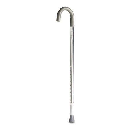Medline Round Handle Cane Medline Shepherd's Crook Aluminum 31 to 40 Inch Height Chrome - Case of 6 - G05370-CS