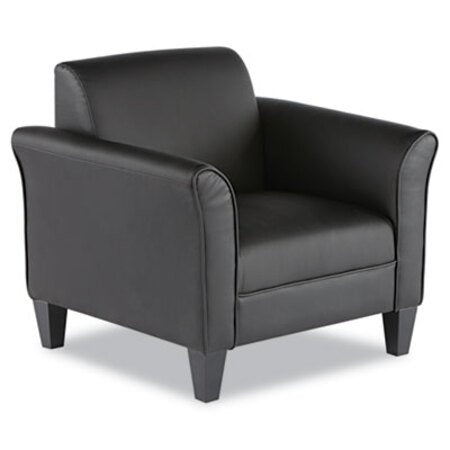 Alera® Alera Reception Lounge Sofa Series Club Chair, 35.43" x 30.7" x 32.28", Black Seat, Black Back, Black Base - Each - ALE-RL23LS10B-EA