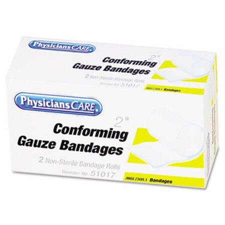 PhysiciansCare® by First Aid Only® First Aid Conforming Gauze Bandage, Non-Steriile, 2" Wide, 2/Box - Box of 1 - FAO-51017-BX