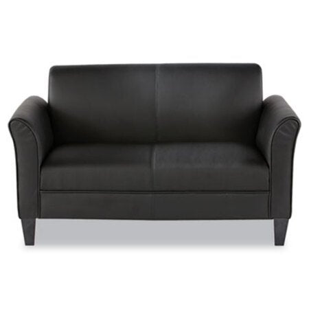 Alera® Alera Reception Lounge Furniture, Loveseat, 55.5w x 31.5d x 33.07h, Black - Each - ALE-RL22LS10B-EA