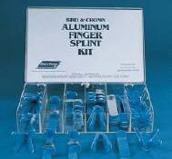 Bird & Cronin Finger Splint Assorted Sizes Without Fastening Left or Right Hand Blue / Silver - KT/1 - 08146100-KT