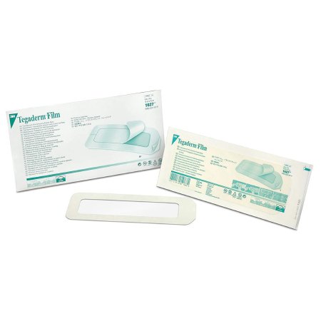 3M Transparent Film Dressing 3M™ Tegaderm™ 4 X 10 Inch Frame Style Delivery Rectangle Sterile - Box of 20 - 1627-BX