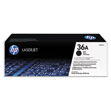 HP HP 36A, (CB436A) Black Original LaserJet Toner Cartridge - Each - HEW-CB436A-EA