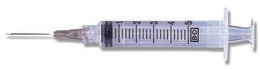 BD Standard Hypodermic Syringe with Needle PrecisionGlide™ 5 mL 1-1/2 Inch 22 Gauge NonSafety Regular Wall - Box of 100 - 309631-BX