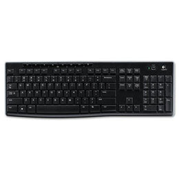 Logitech® K270 Wireless Keyboard, USB Unifying Receiver, Black - Each - LOG-920003051-EA
