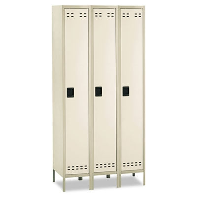 Safco® Single-Tier, Three-Column Locker, 36w x 18d x 78h, Two-Tone Tan - Each - SAF-5525TN-EA