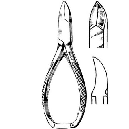 Sklar Nail Nipper Concave Jaw 5-1/2 Inch Length German Stainless Steel - Each - 97-1055-EA