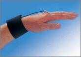 Brownmed Night Wrist Brace IMAK® RSI WrisTimer® PM Aluminum / Foam / Terry Cloth Left or Right Hand Black One Size Fits Most - Each - 60500-EA