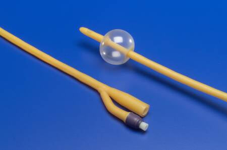 Cardinal Foley Catheter Ultramer™ 3-Way Standard Tip 30 cc Balloon 24 Fr. Hydrogel Coated Latex - CT/12 - 2824-CT