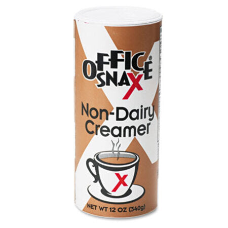 Office Snax® Reclosable Canister of Powder Non-Dairy Creamer, 12oz, 24/Carton - Each - OFX-00020CT-EA