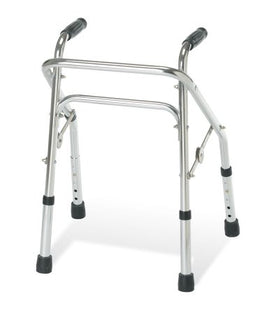 Medline Dual Release Folding Walker Adjustable Height Guardian® Aluminum Frame 175 lbs. Weight Capacity 20-1/2 to 24-1/2 Inch Height - Each - G07750-EA