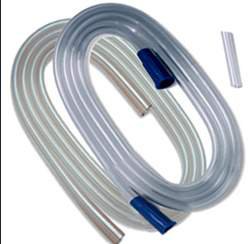 Cardinal Suction Connector Tubing Argyle® 6 Foot Length 0.188 Inch I.D. NonSterile Female / Male Connector Clear Striated OT Surface - Case of 50 - 42050-CS