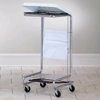 Clinton Industries Hamper Stand Clinton™ Rolling Square Opening Foot Pedal Tilt-Top Lid - Each - H-40-EA