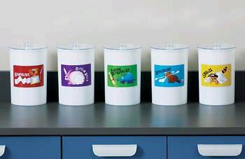 Clinton Industries Sundry Jar Clinton Kids™ 4-3/8 X 6-1/2 Inch Plastic Opaque 4-3/8 X 6-1/2 Inch - ST/5 - T-66-ST