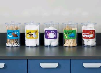 Clinton Industries Sundry Jar Clinton Kids™ 4-3/8 X 6-1/2 Inch Plastic Clear 4-3/8 X 6-1/2 Inch - ST/5 - T-77-ST