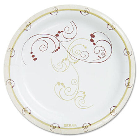Solo® Symphony Paper Dinnerware, Heavyweight Plate, 9" dia, Tan, 125/Pack - Pack of 1 - SCC-HP9SJ8001PK-PK