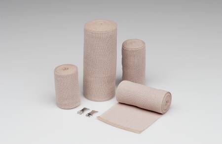Hartmann Elastic Bandage REB® LF 6 Inch X 5 Yard Clip Detached Closure Tan Sterile Standard Compression - Case of 10 - 34600000-CS