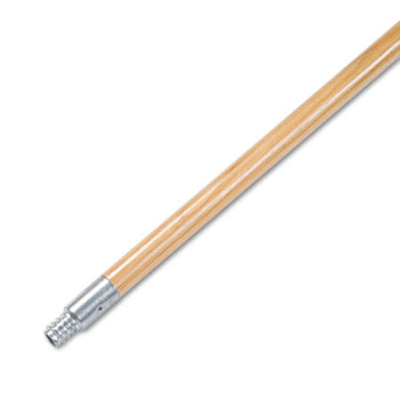 Boardwalk® Metal Tip Threaded Hardwood Broom Handle, 0.94" dia x 60", Natural - Each - BWK-136-EA
