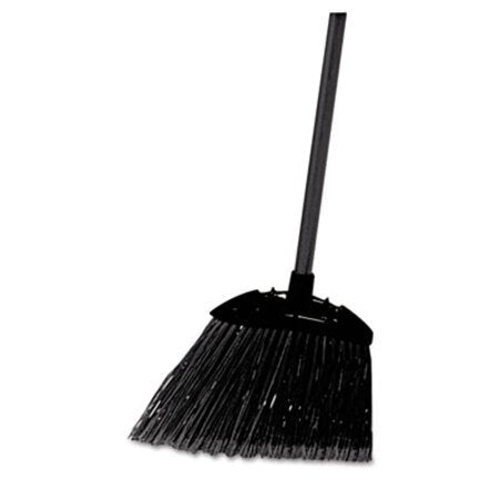 Rubbermaid® Commercial Angled Lobby Broom, Poly Bristles, 35" Handle, Black - Each - RCP-637400BLA-EA