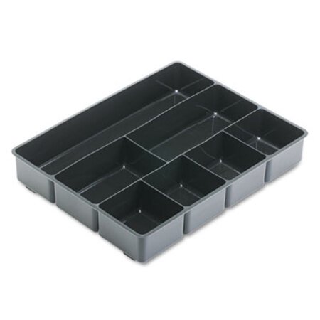 Rubbermaid® Extra Deep Desk Drawer Director Tray, Seven Compartments, 11.88 x 15 x 2.5, Plastic, Black - Each - RUB-11906ROS-EA