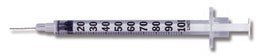 BD Standard Tuberculin Syringe with Needle PrecisionGlide™ 0.5 mL 1/2 Inch 27 Gauge NonSafety Regular Wall - Case of 500 - 305620-CS