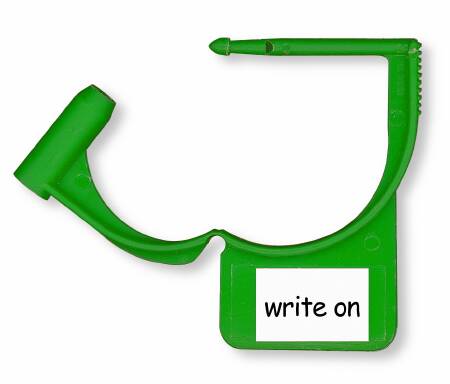 Aspen Surgical Products Tamper Evident Locking Tag Colortrack™ Snap-Lock Green Plastic - Pack of 100 - 251006BBG-PK