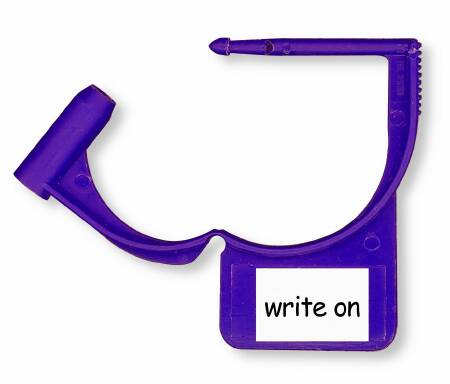 Aspen Surgical Products Tamper Evident Locking Tag Colortrack™ Snap-Lock Purple Plastic - Pack of 100 - 251008BBG-PK