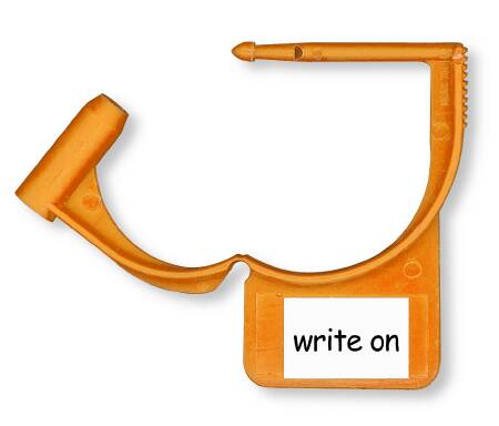 Aspen Surgical Products Tamper Evident Locking Tag Colortrack™ Snap-Lock Orange Plastic - Pack of 100 - 251009BBG-PK