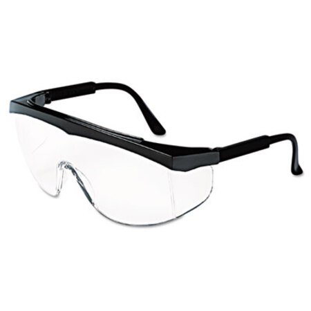 MCR™ Safety Stratos Safety Glasses, Black Frame, Clear Lens, 12/Box - Box of 1 - CRW-SS110BX-BX