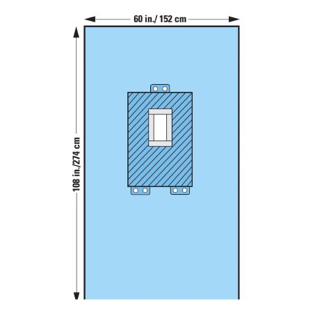O&M Halyard Inc Abdominal Drape Pediatric Laparotomy Drape 60 W X 108 L Inch Sterile - Case of 15 - 89241-CS